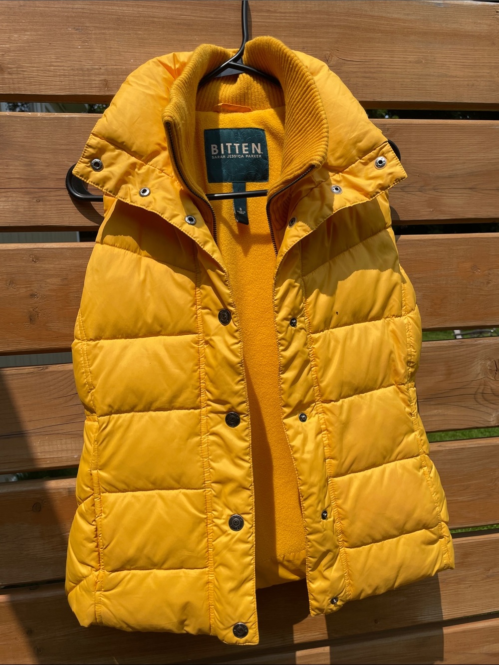 Bitten by Sarah Jessica Parker Yellow Quilted Puffer Vest